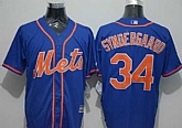 New York Mets #34 Noah Syndergaard Blue New Cool Base Alternate Home Stitched Baseball Jersey,baseball caps,new era cap wholesale,wholesale hats